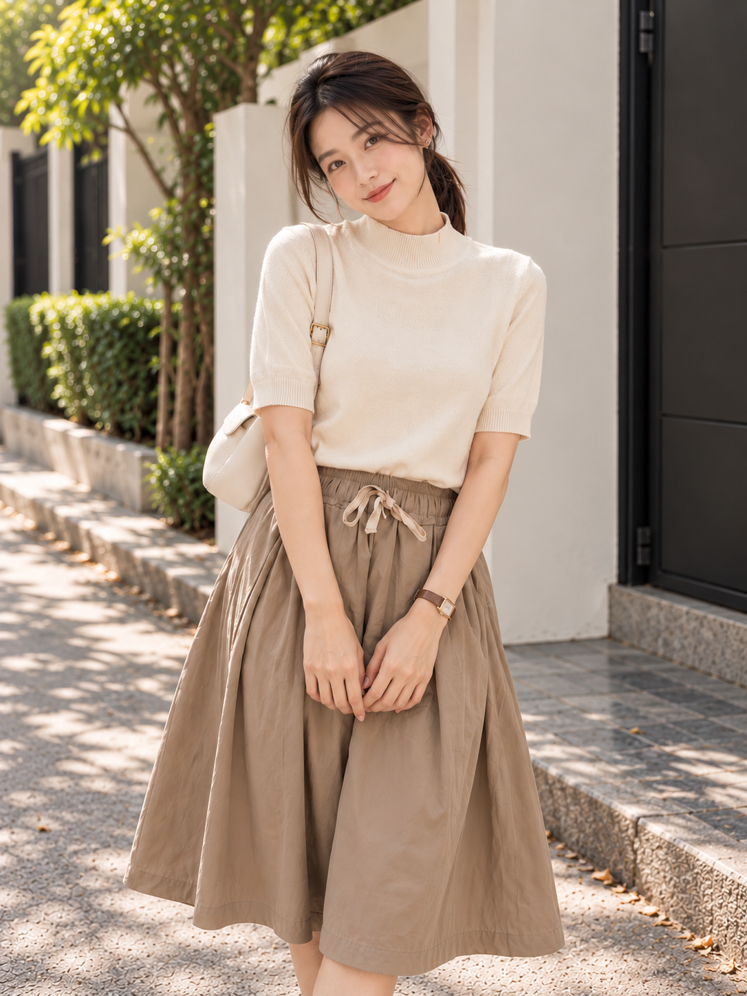Natan Midi Pants - Beige