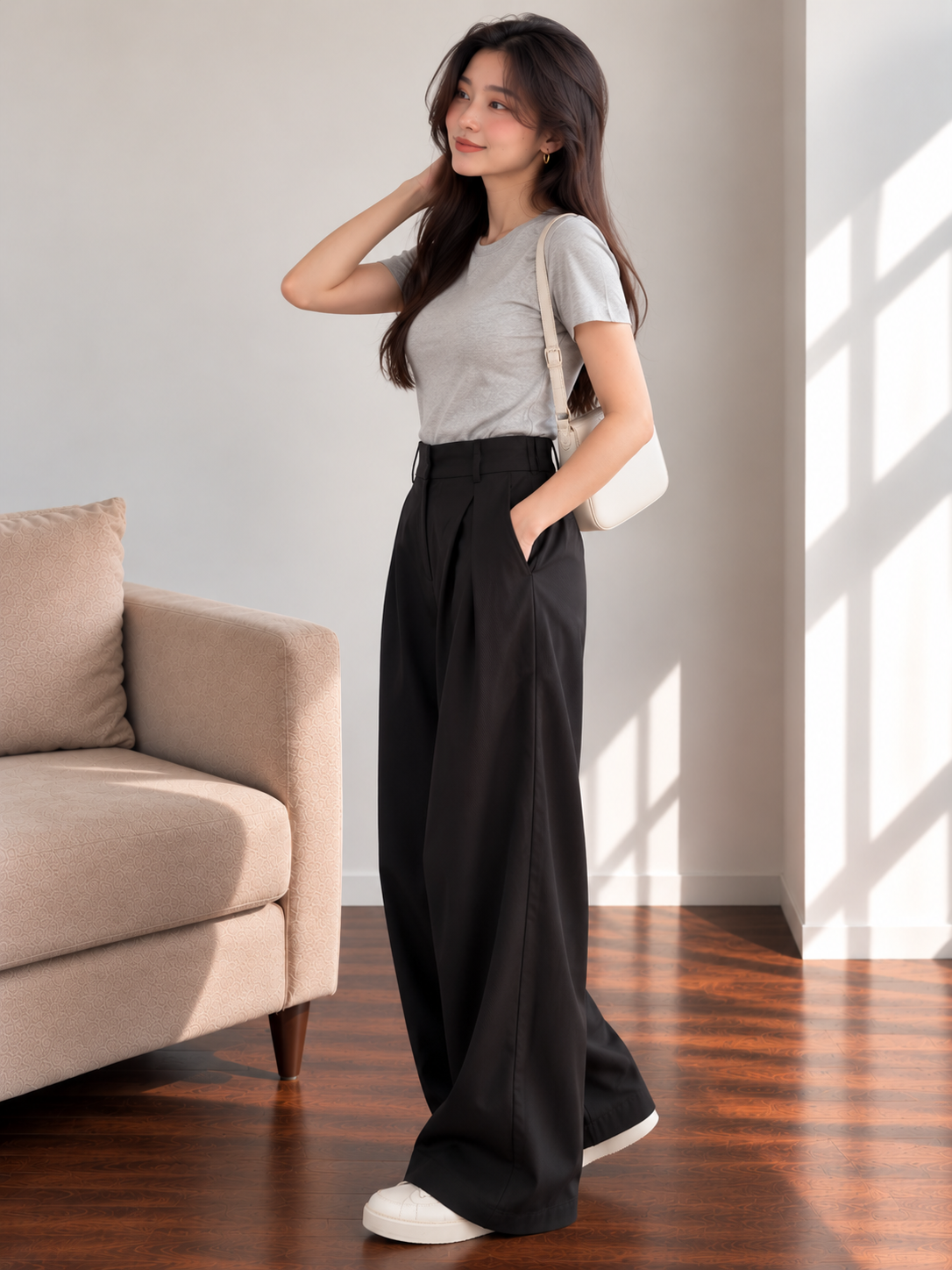 Tada Office Culottes Pants - Black