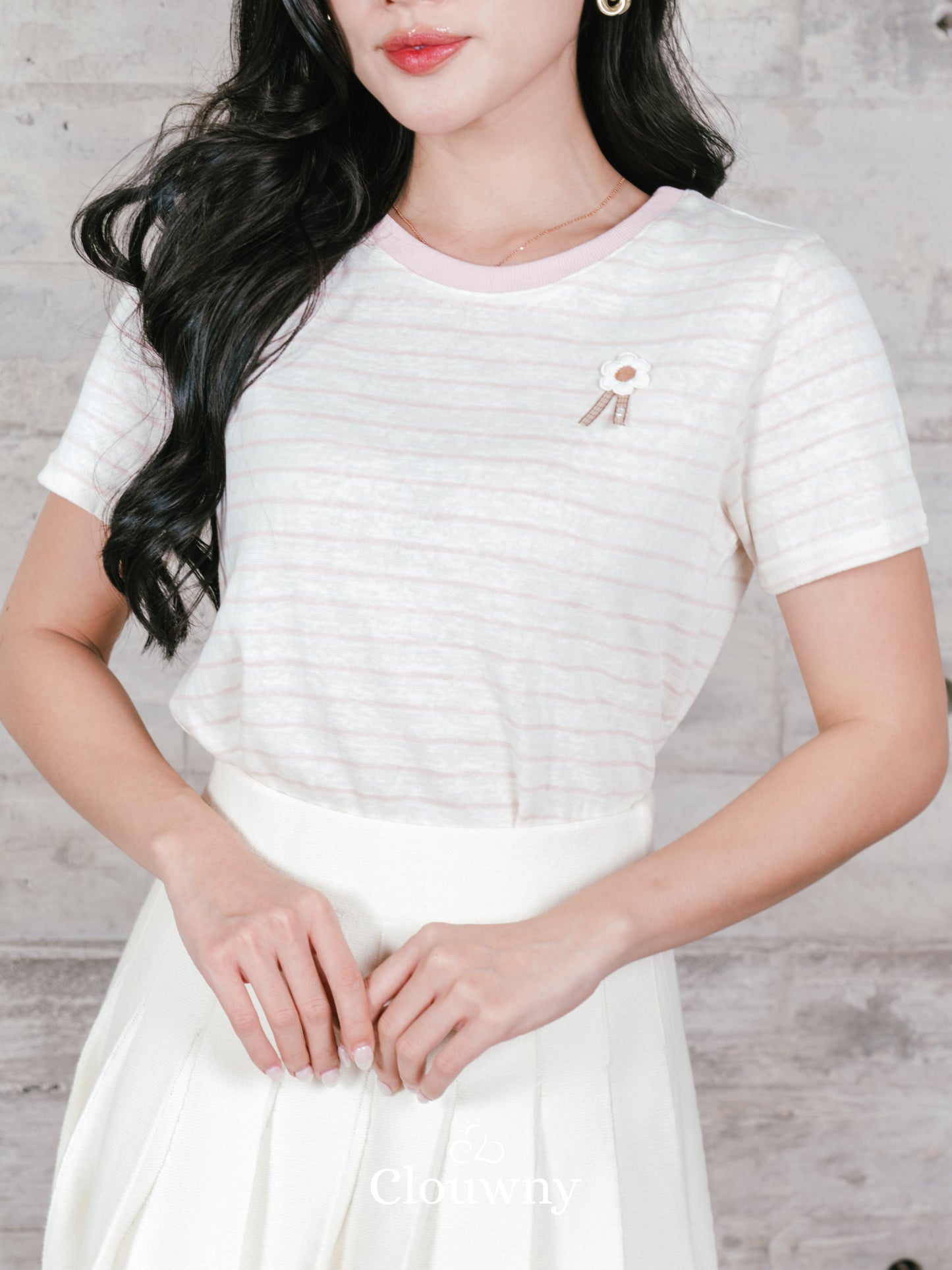 Magnolia Stripes Tshirt - Pink