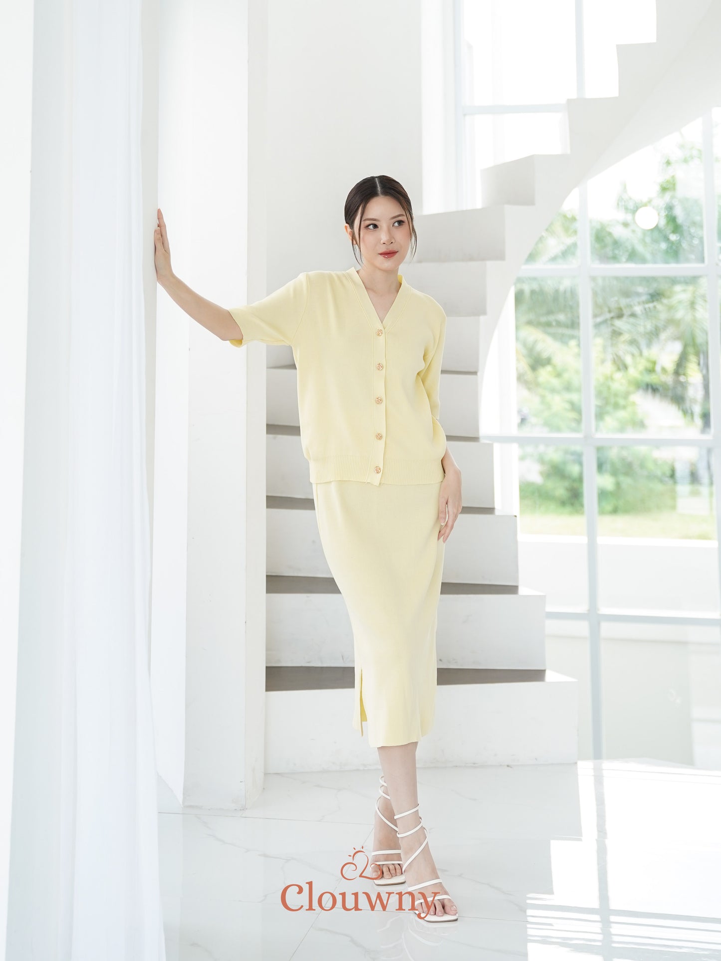 Giana Button Set - Yellow