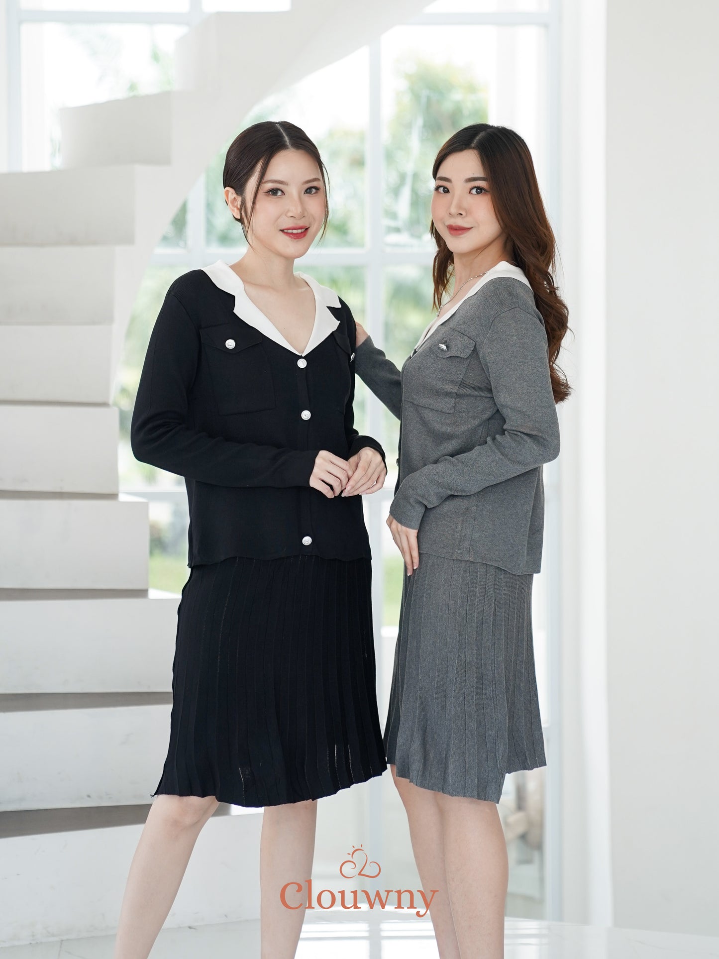 Blair Knit Set - Grey
