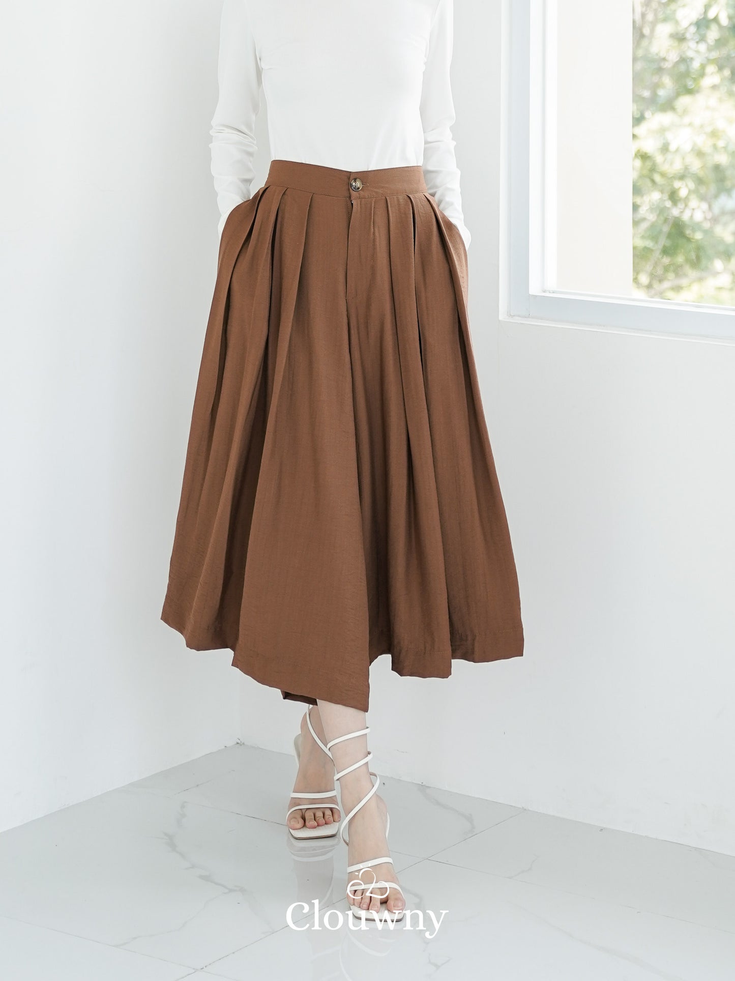Jenna Cullote Pants - Walnut