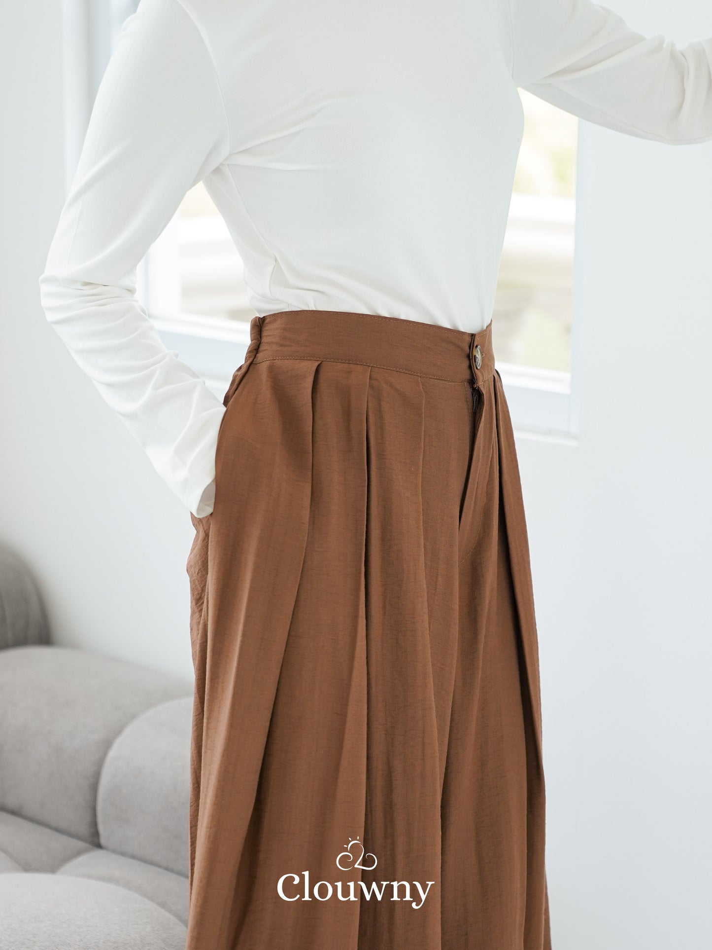 Jenna Cullote Pants - Walnut