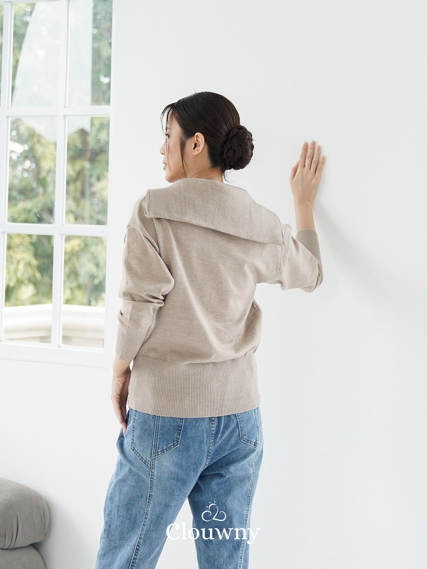 Cheska Zipper Jacket - Khaki