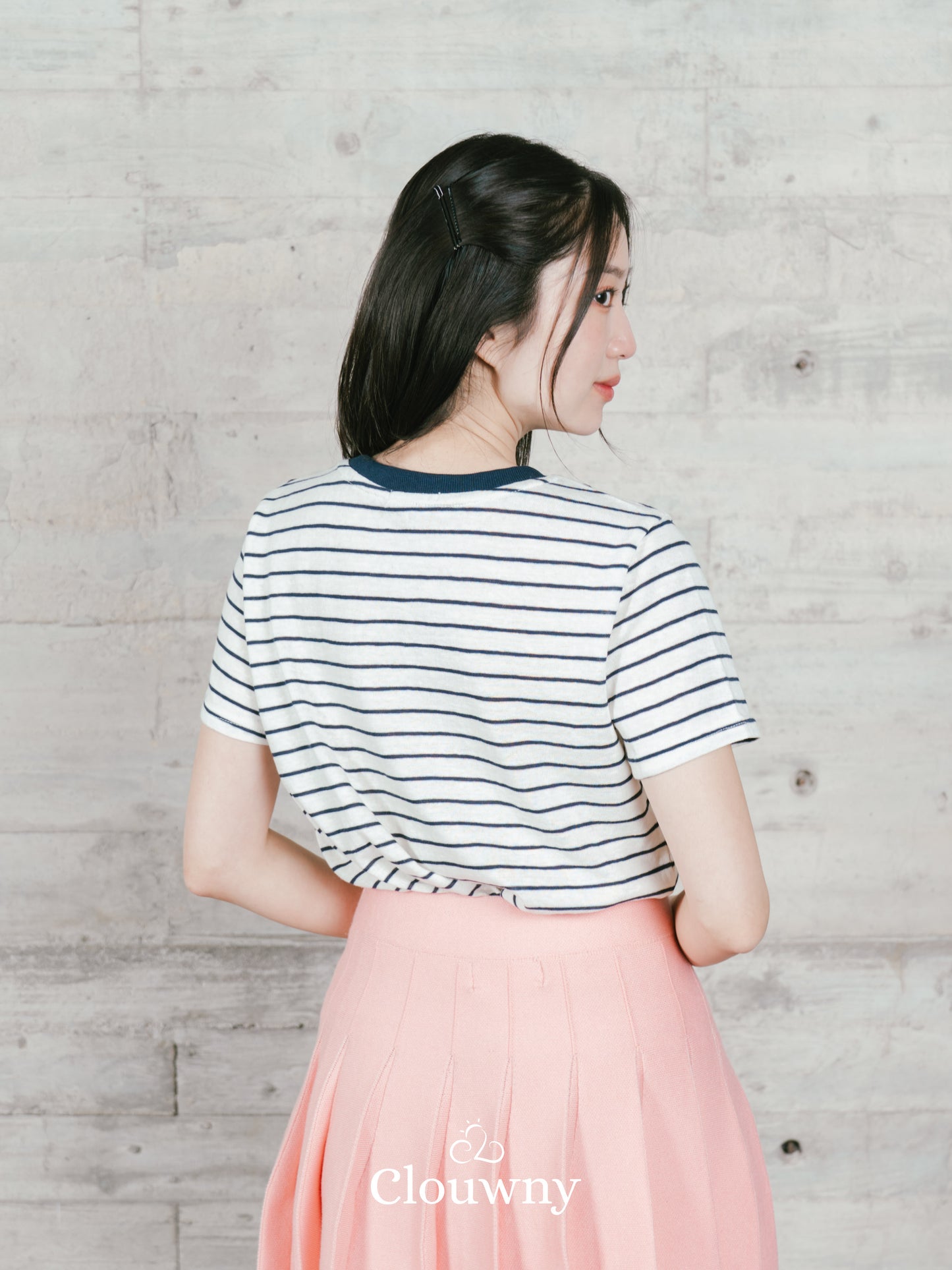 Magnolia Stripes Tshirt - Navy