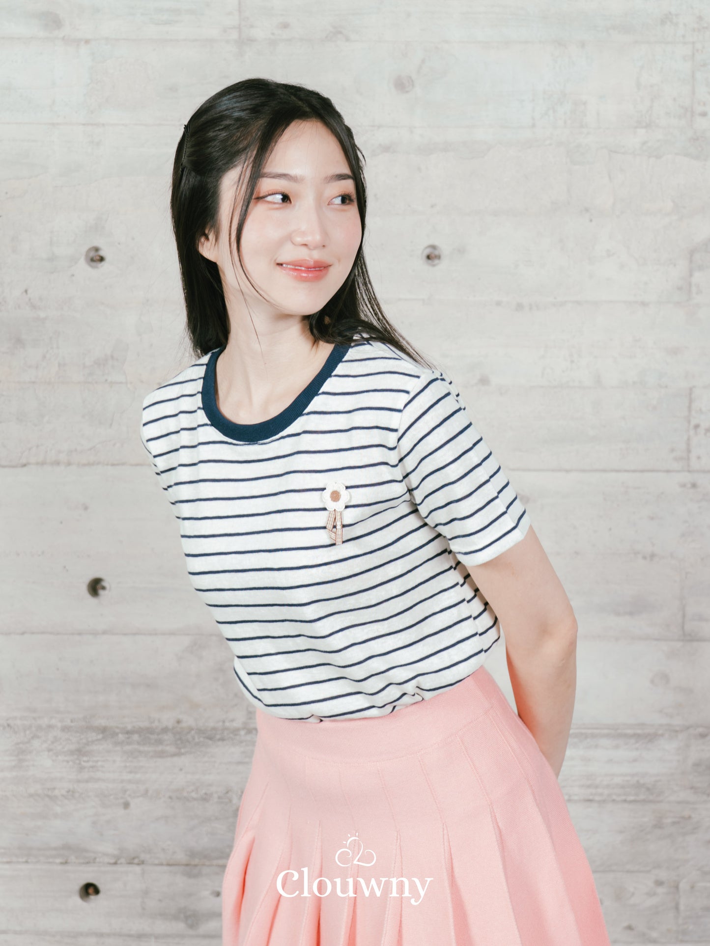 Magnolia Stripes Tshirt - Navy