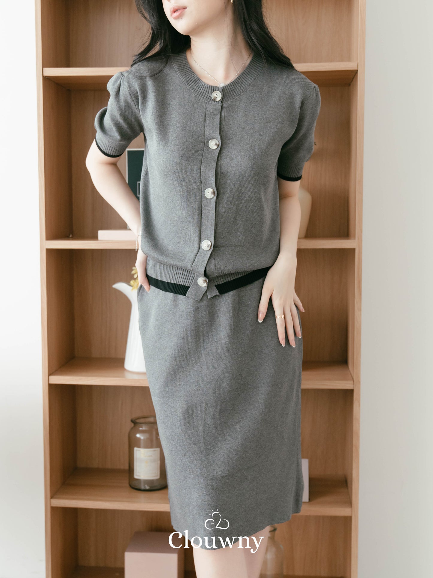 Hilda Knit Set - Grey