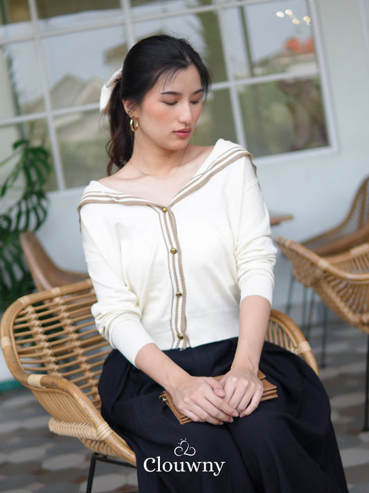 Midori Knit Longsleeve Top - Broken White