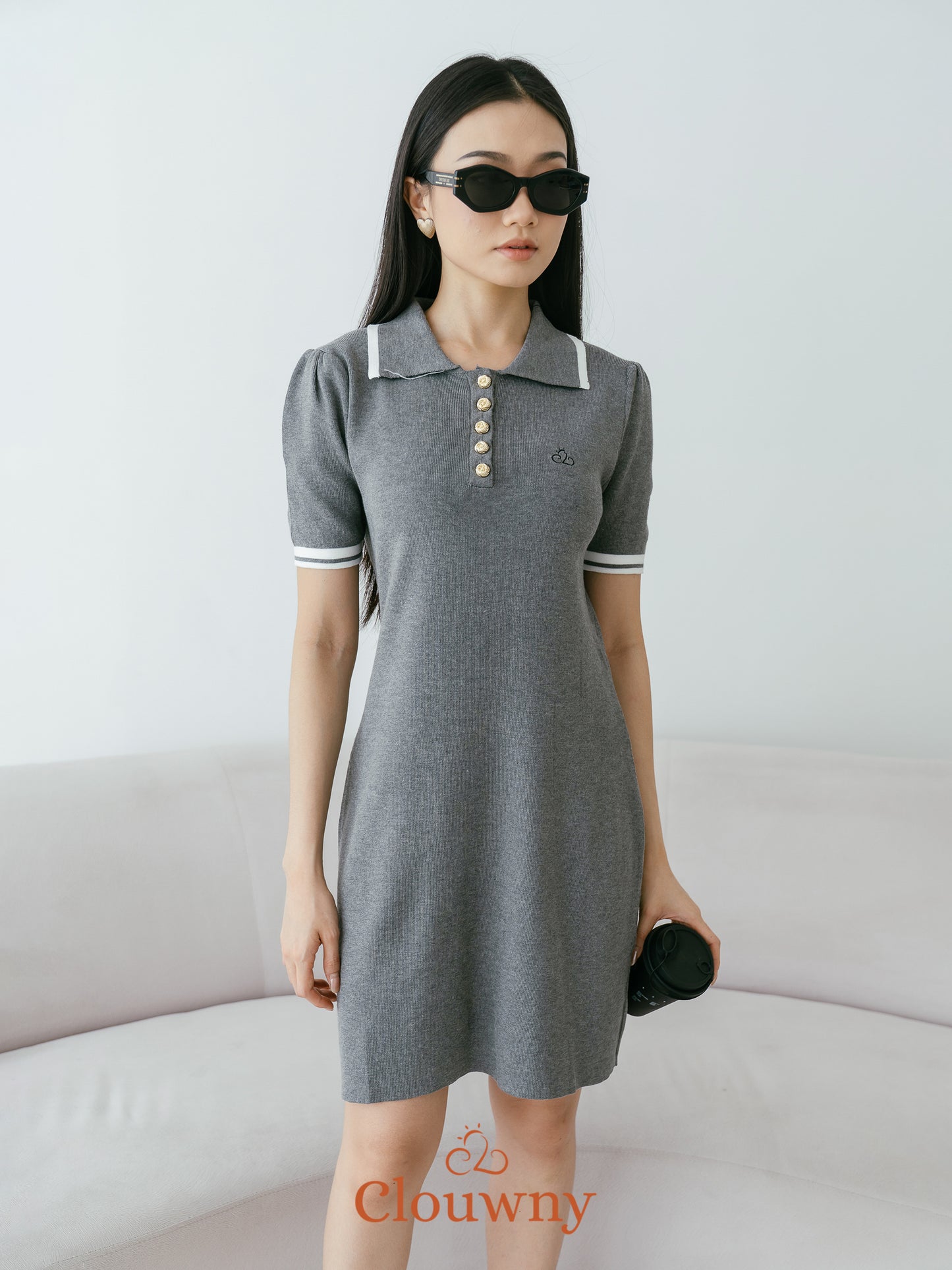 Anora Knit Dress - Grey