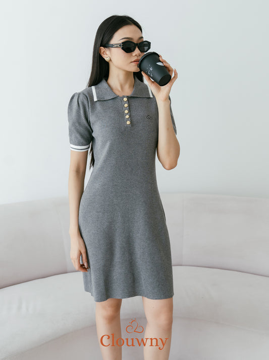 Anora Knit Dress - Grey