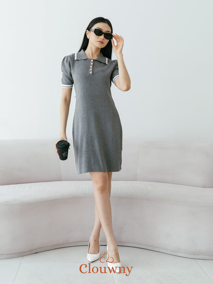 Anora Knit Dress - Grey