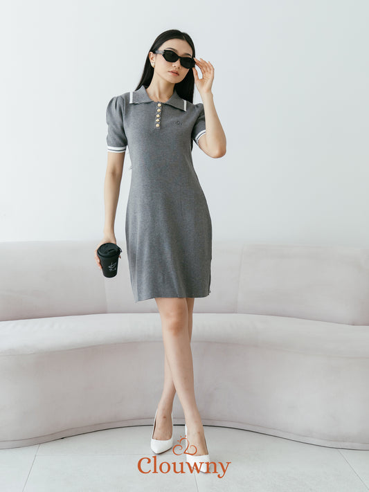 Anora Knit Dress - Grey
