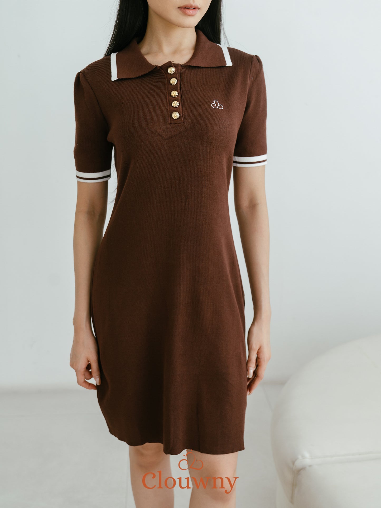 Anora Knit Dress - Coffee