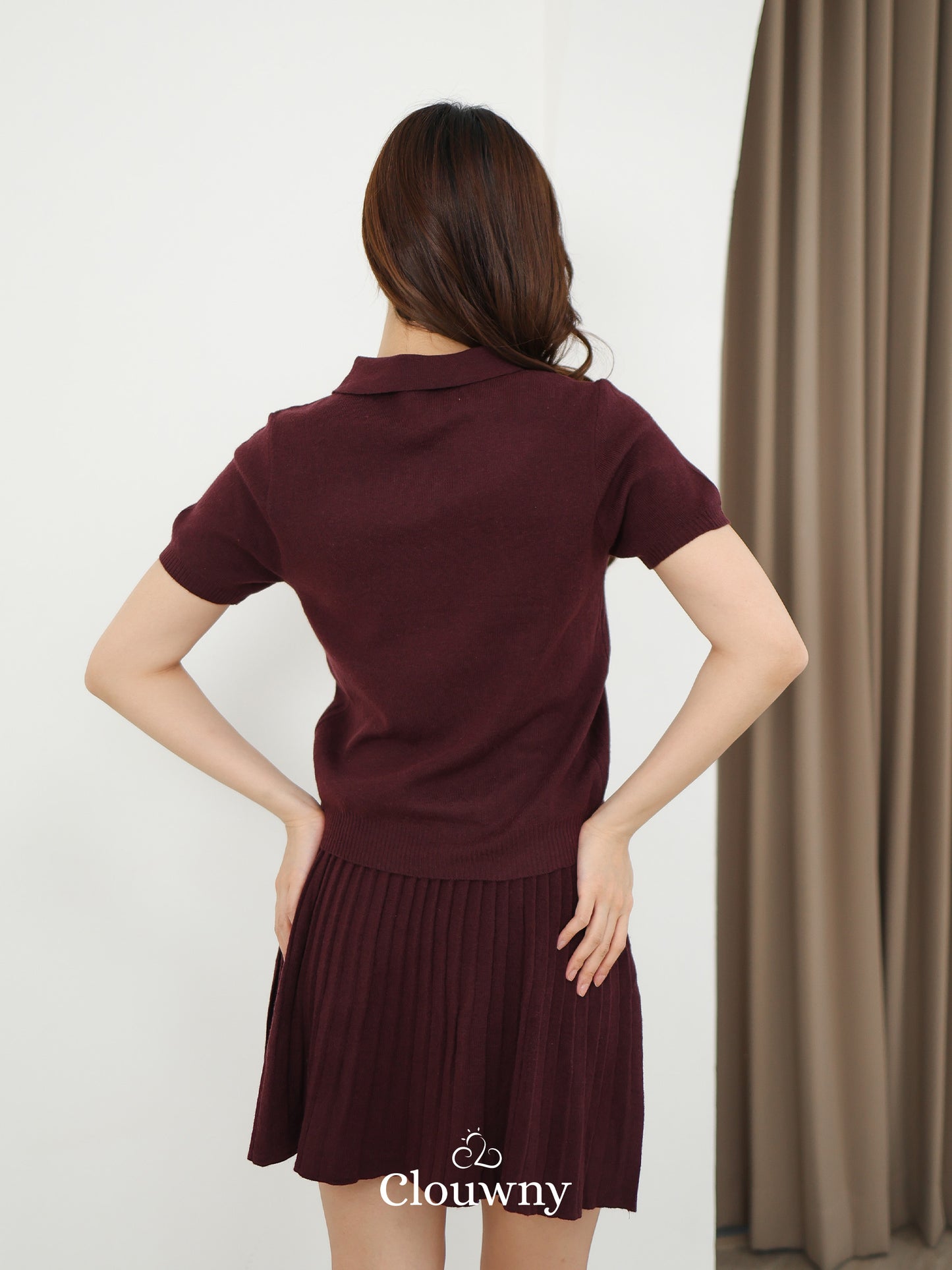 Moza Scarf Knit Set - Magenta