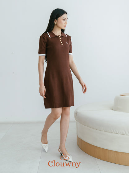 Anora Knit Dress - Coffee