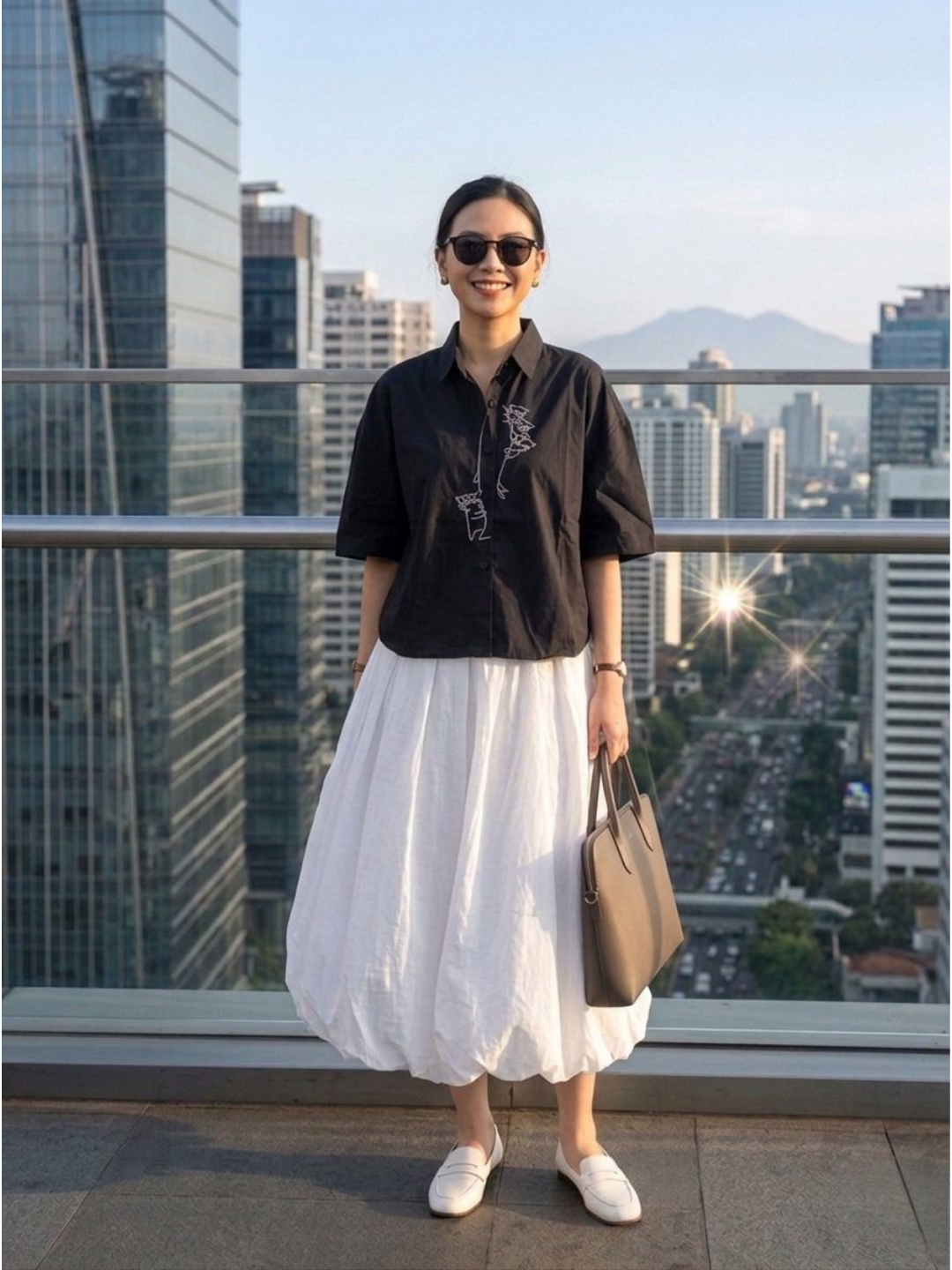 Bridget Cotton Blouse - Black