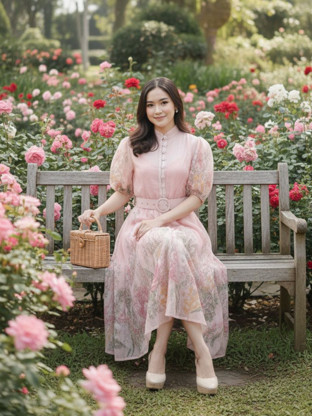 Prosperity Floral Dress - Pink