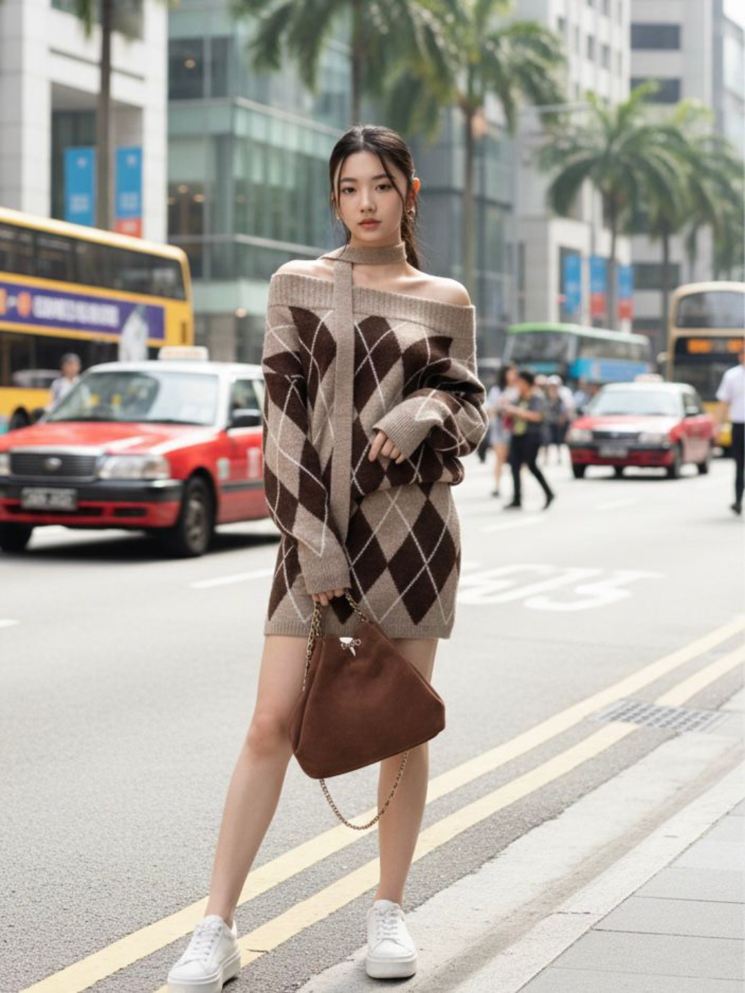 Losa Sabrina Knit Set - Khaki