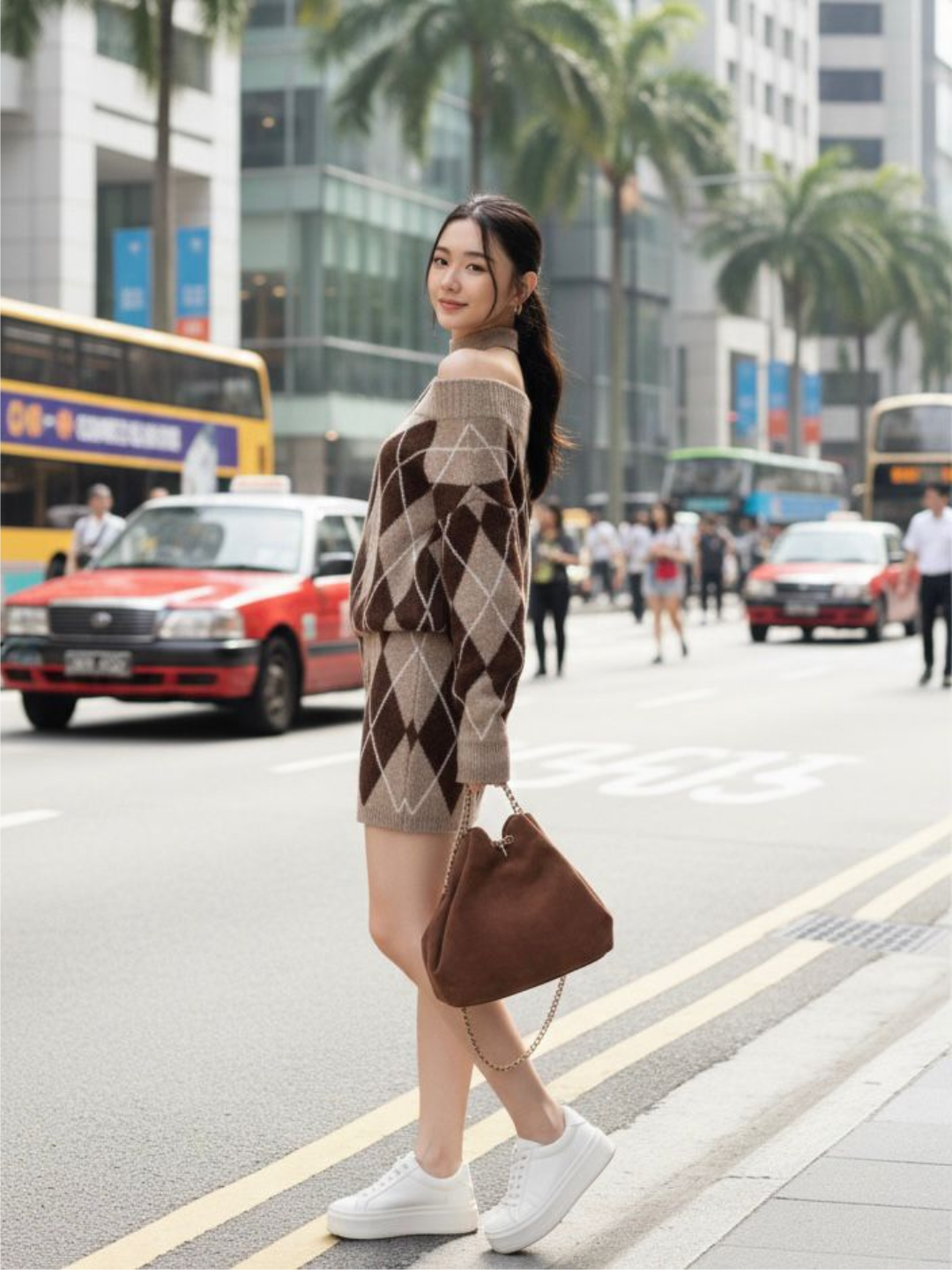 Losa Sabrina Knit Set - Khaki