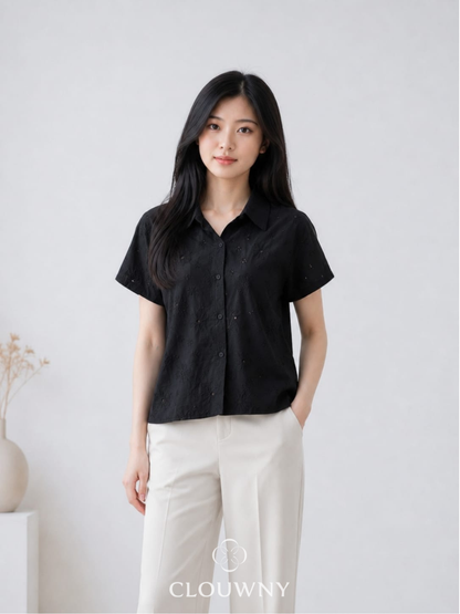 Date Lace Shirt - Black