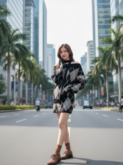 Losa Sabrina Knit Set - Black