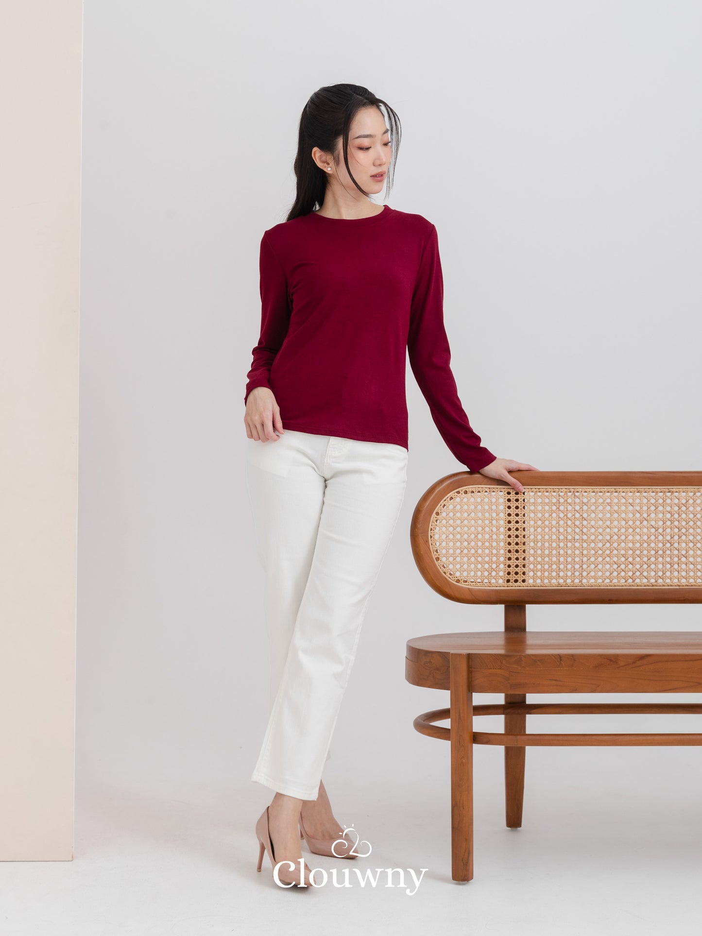 Summer Longsleeve Top - Maroon