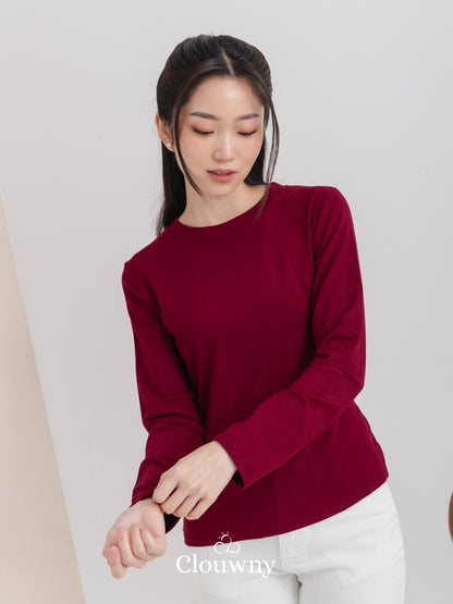 Summer Longsleeve Top - Maroon