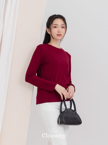 Summer Longsleeve Top - Maroon