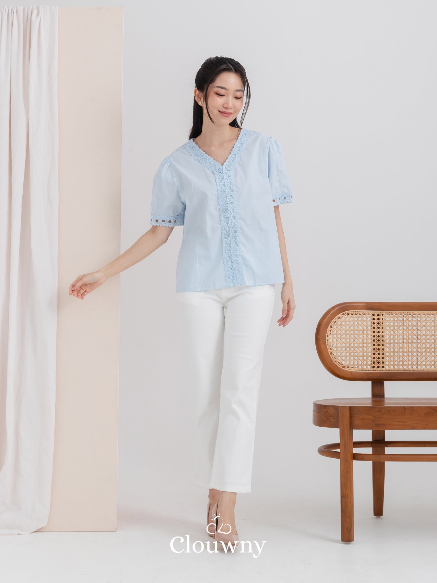 Eriya Cotton Blouse - Blue