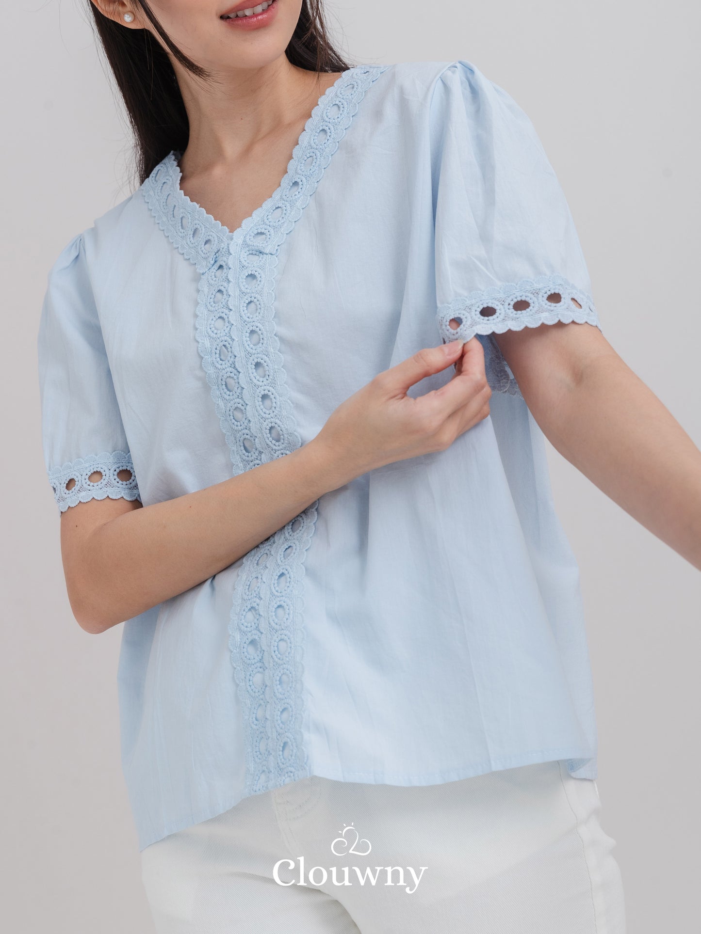 Eriya Cotton Blouse - Blue