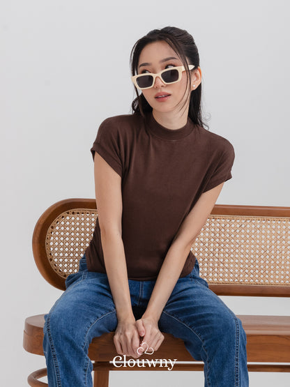 Elora Tshirt Top - Coffee