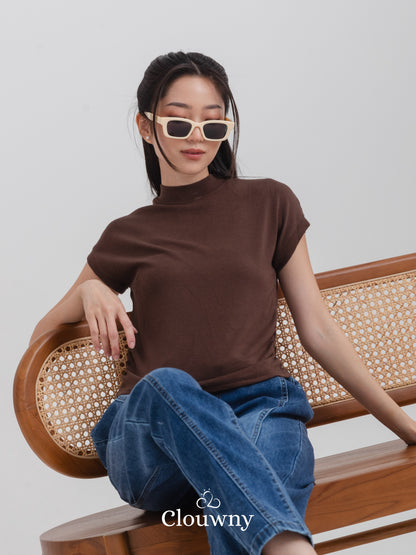 Elora Tshirt Top - Coffee