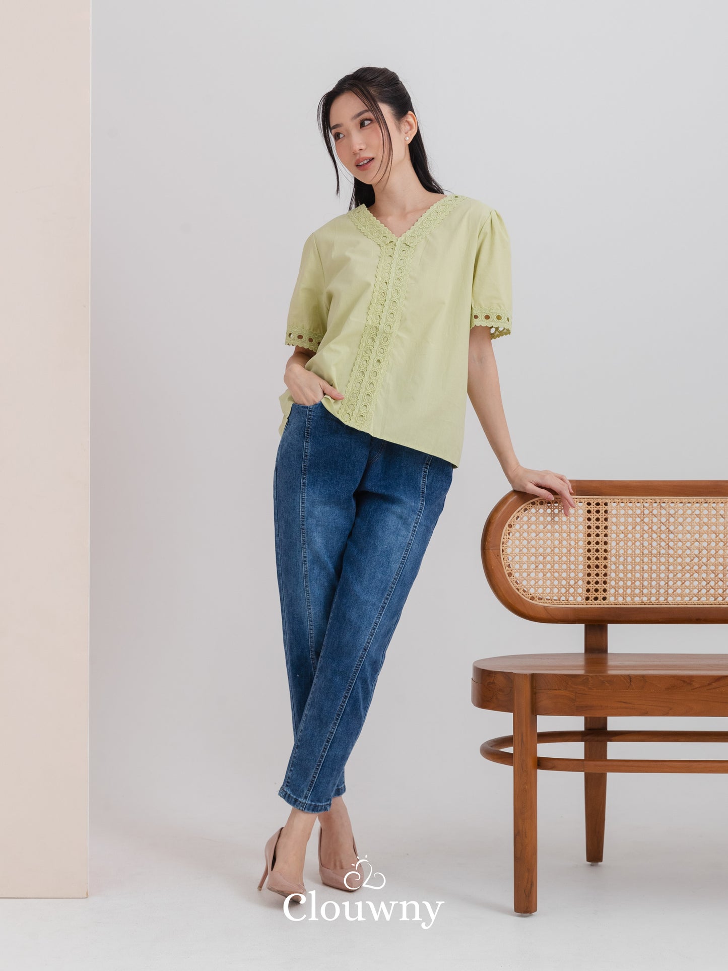 Eriya Cotton Blouse - Green