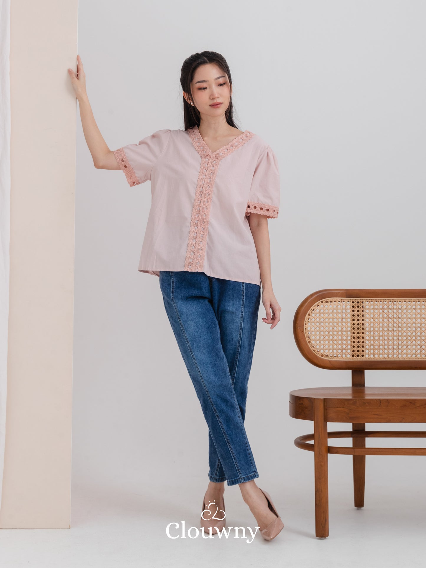 Eriya Cotton Blouse - Pink