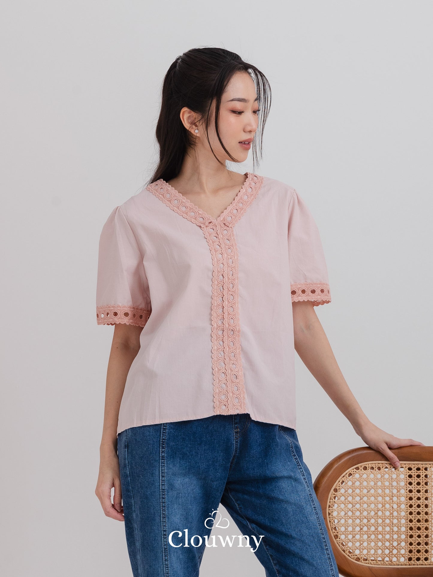 Eriya Cotton Blouse - Pink