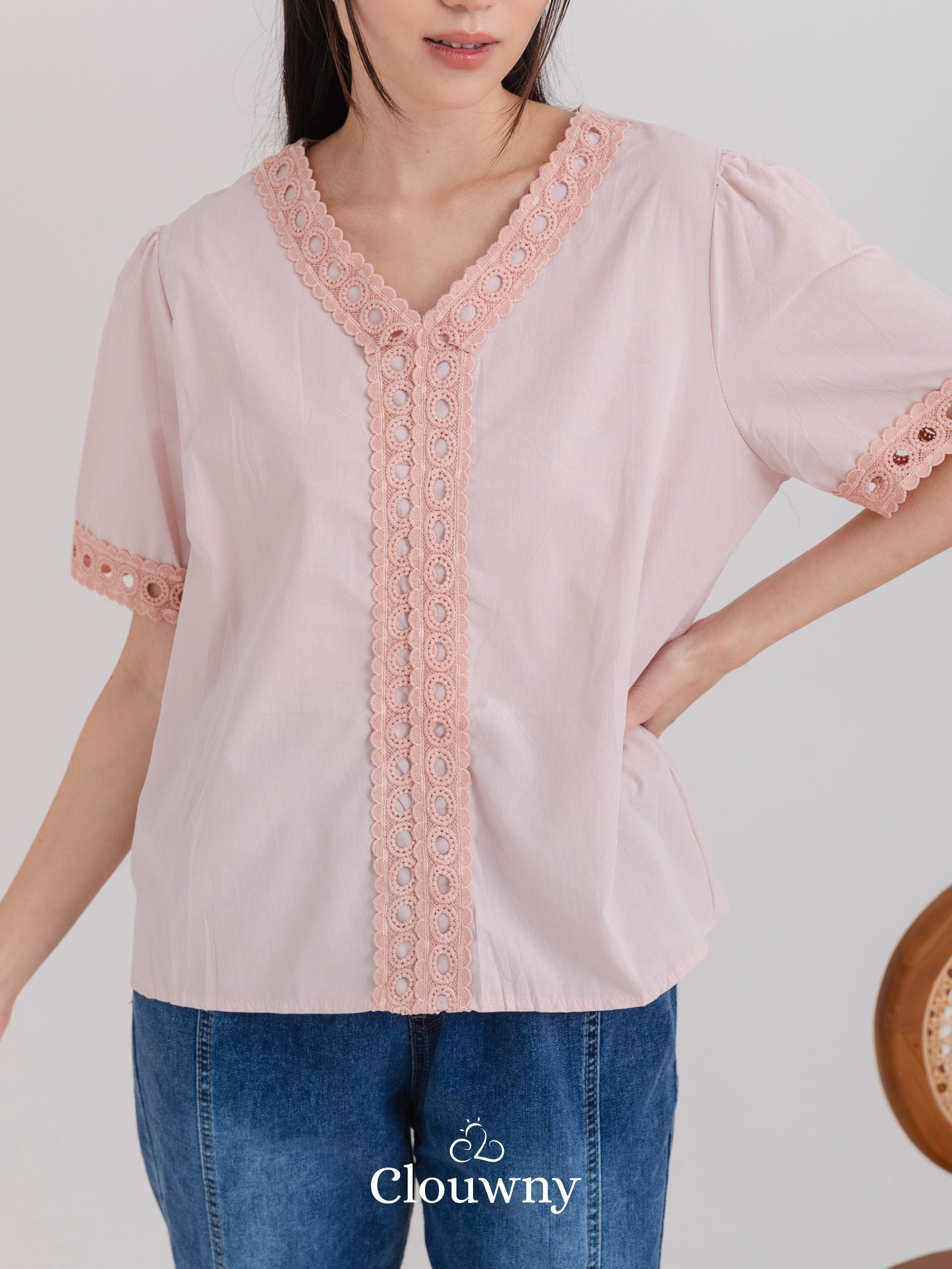 Eriya Cotton Blouse - Pink