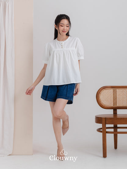 Riku Cotton Blouse - White