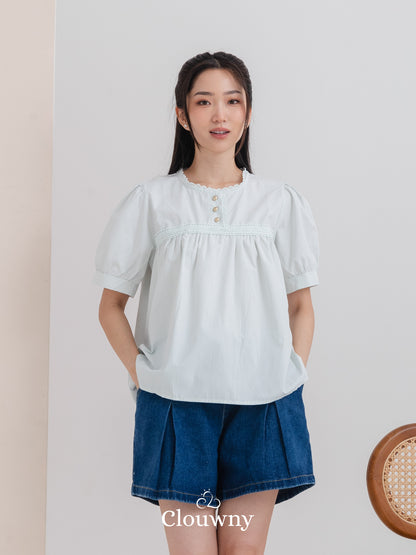 Riku Cotton Blouse - Mint