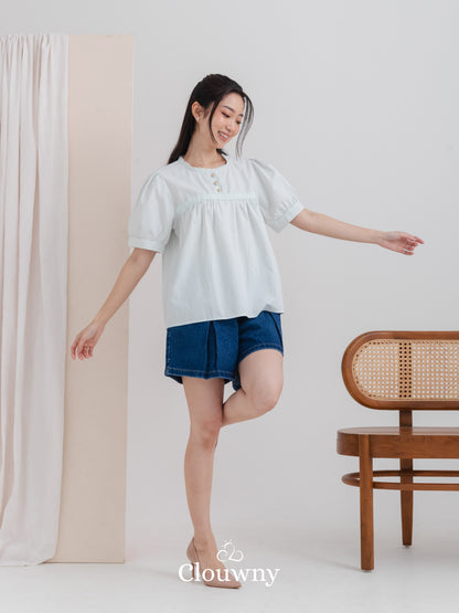 Riku Cotton Blouse - Mint