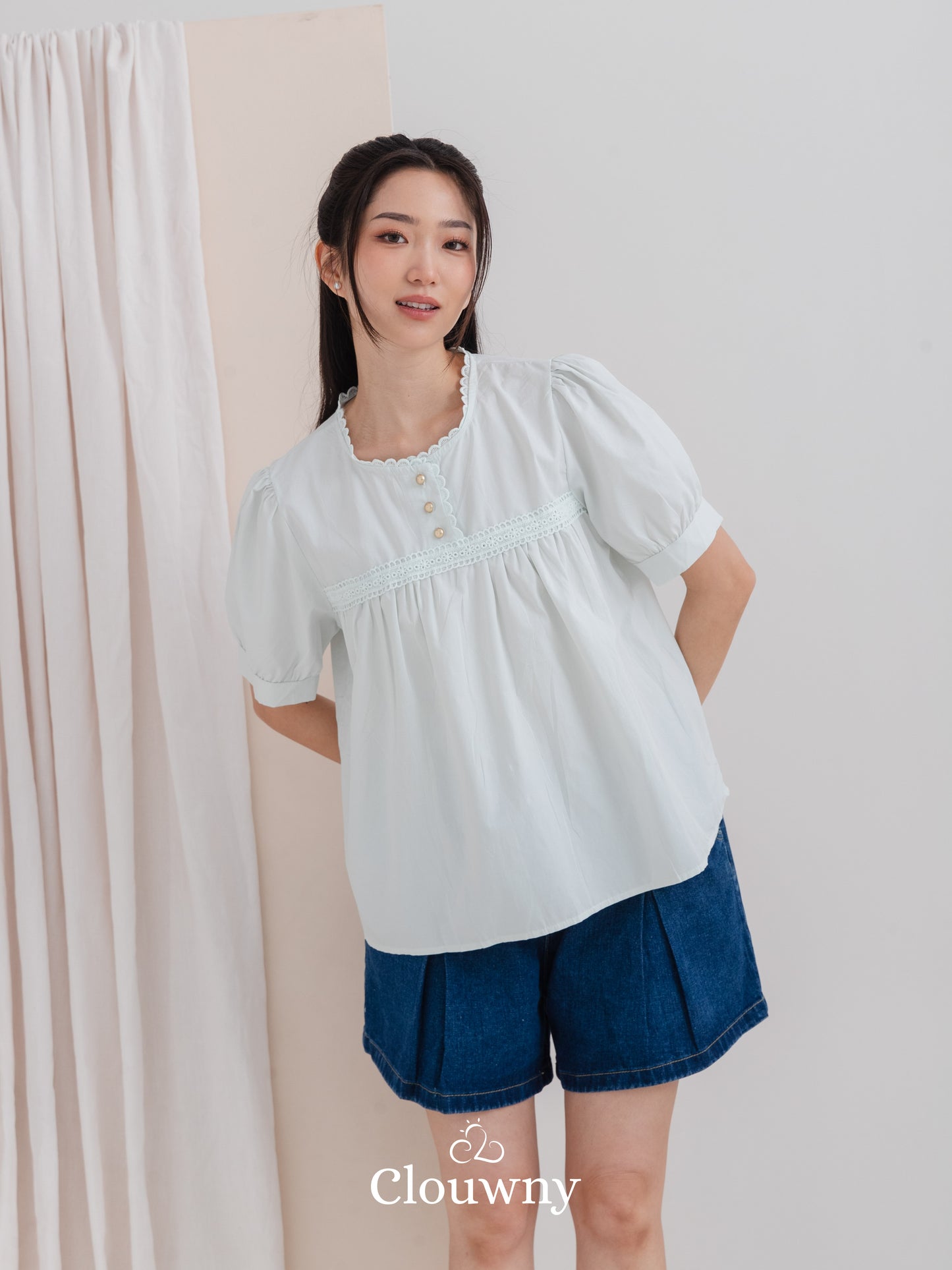 Riku Cotton Blouse - Mint