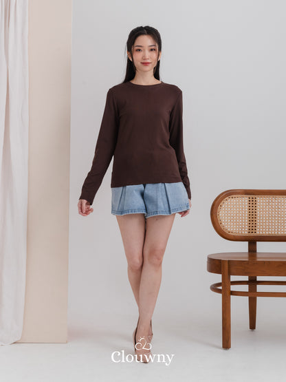 Summer Longsleeve Top - Coffee