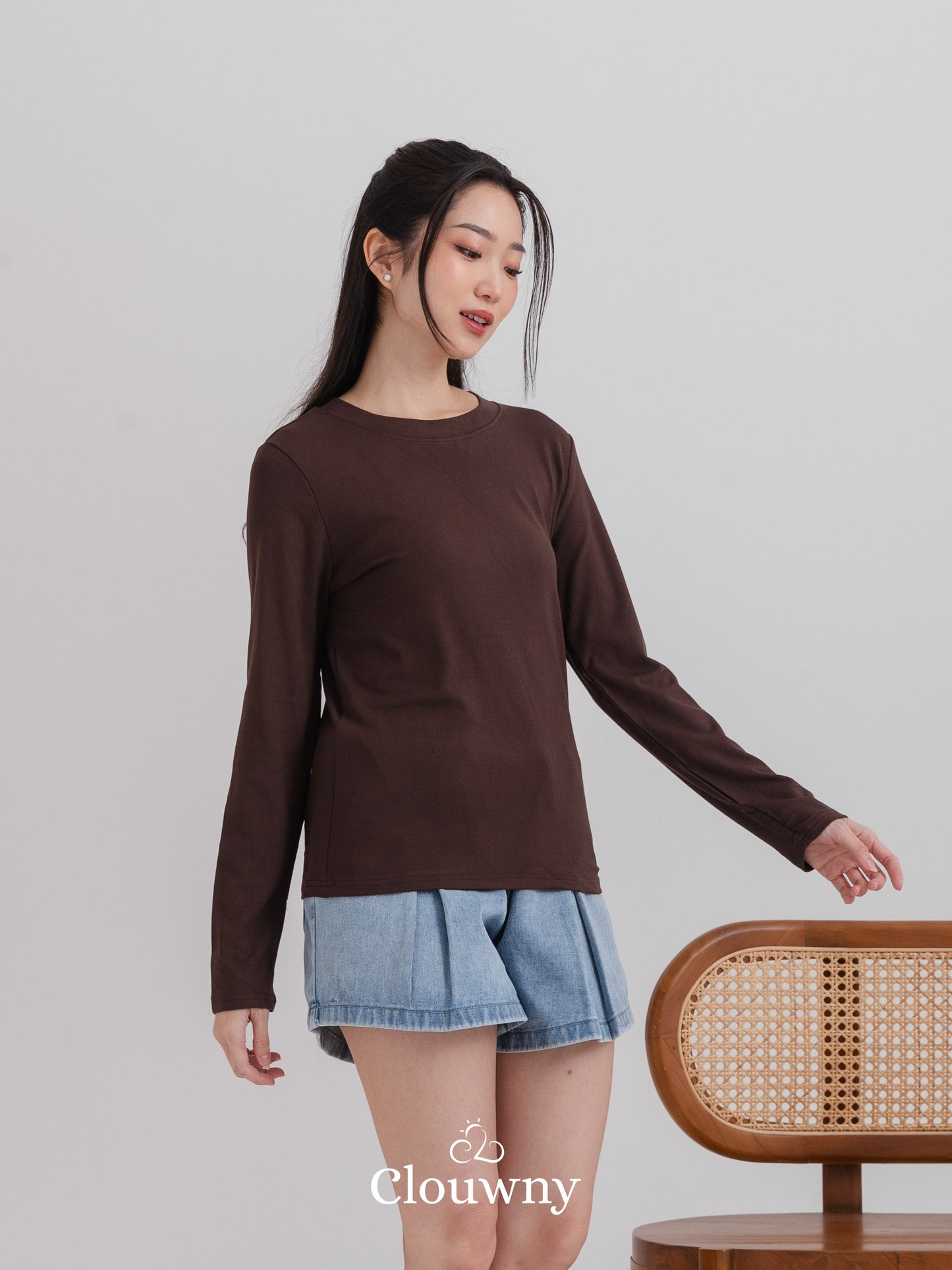 Summer Longsleeve Top - Coffee