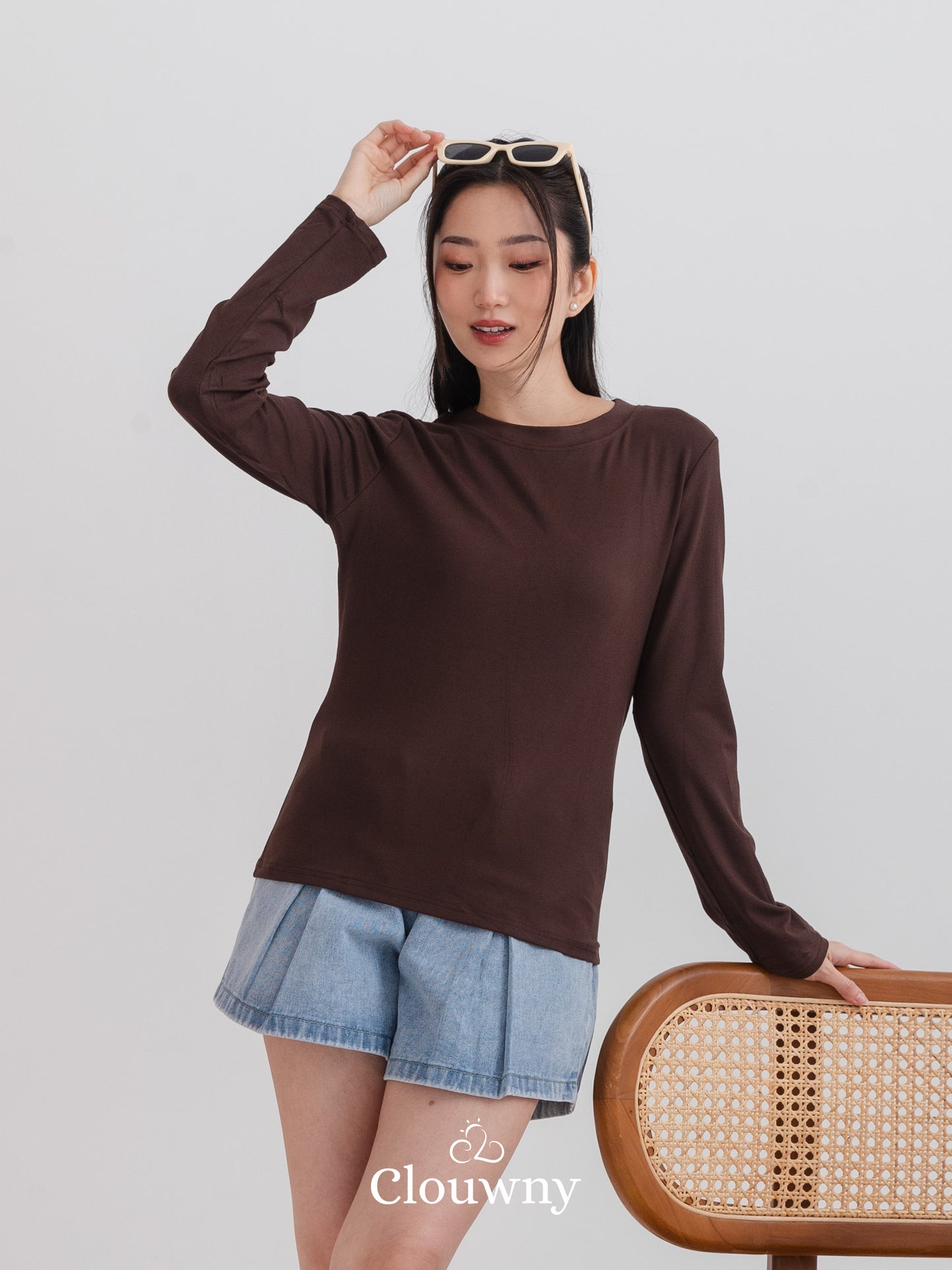 Summer Longsleeve Top - Coffee