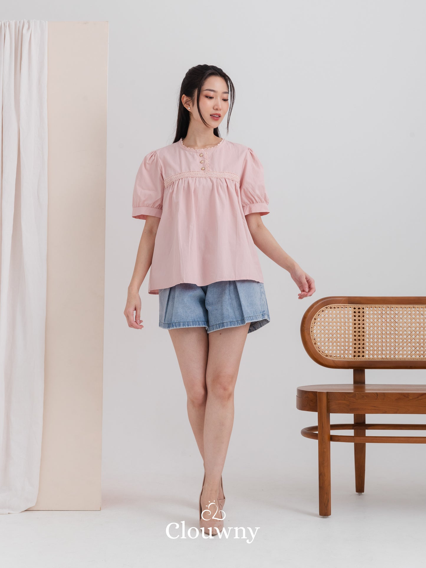 Riku Cotton Blouse - Pink