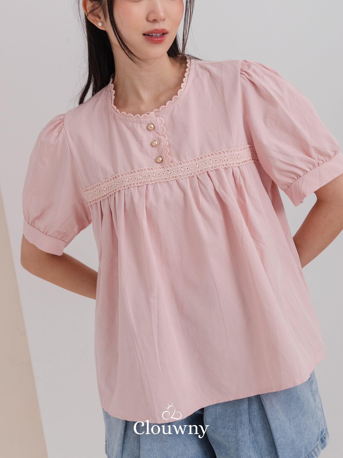 Riku Cotton Blouse - Pink