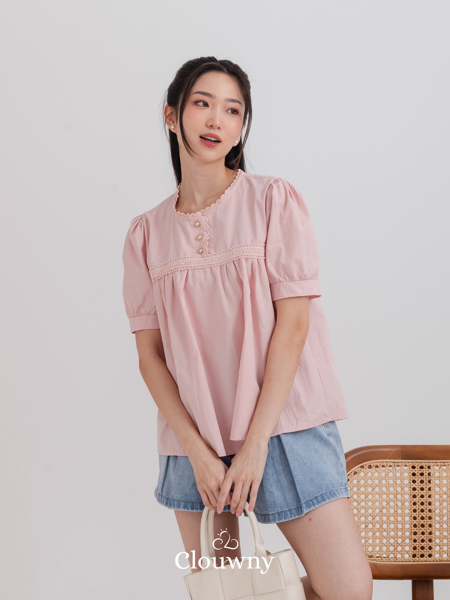 Riku Cotton Blouse - Pink