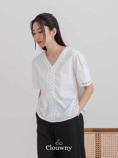 Eriya Cotton Blouse - White