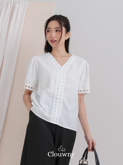 Eriya Cotton Blouse - White