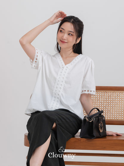 Eriya Cotton Blouse - White