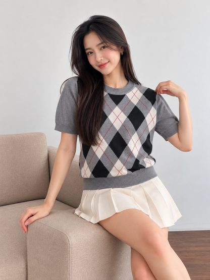 London Knit Top - Dark Grey